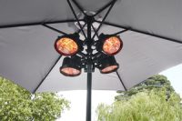 Ruby 4x450W Alum D/C Parasol Heater Blk - Image 2