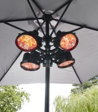 Ruby 4x450W Alum D/C Parasol Heater Blk - Image 4