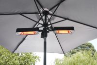 Topaz 2x800W Alum D/C Parasol Heater Blk - Image 2