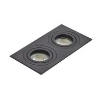 Pasto Double Alum Sq Adj DL GU10 Matt black - Image 2