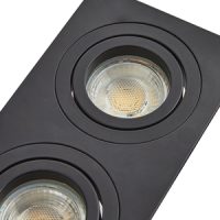 Pasto Double Alum Sq Adj DL GU10 Matt black - Image 3