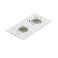 Pasto Double Alum Sq Adj DL GU10 White - Image 2