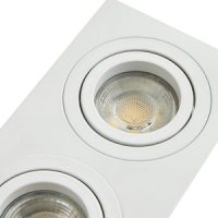 Pasto Double Alum Sq Adj DL GU10 White - Image 3