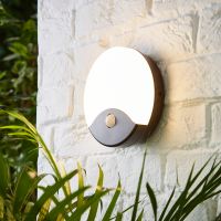 TURUS 15W ROUND BULKHEAD w PIR IP65 BLACK - Image 4