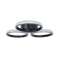 Chios 3 Ring LED Flush IP44 Matt Black - Image 2