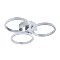 Chios 3 Ring LED Flush IP44 Chrome - Image 2