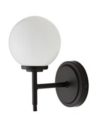 Porto 1lt Wall Lamp Matt Black/Opal - Image 3