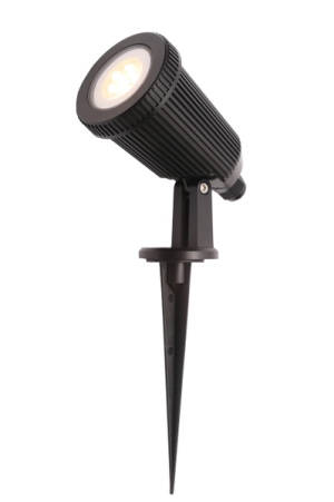 Wells Polycarb GU10 Spike Blk