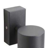 Leto IP65 Fixed Up or Down GU10 Wall Light Anth - Image 3