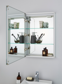 Arte 1 door LED lit Bath Cab w Touch/Shvr Skt 5k - Image 5