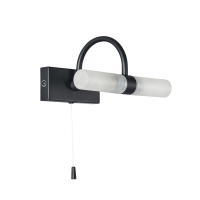 Corvus 2lt Satin Black G9 Wall Light IP44 - Image 2
