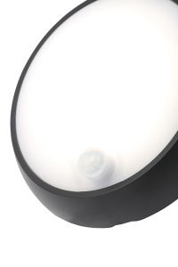 Cano 8w LED Round Bulkhead w PIR IP65 Blk - Image 3