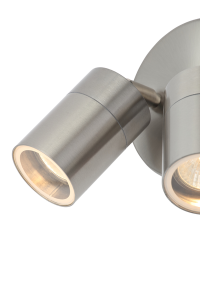 Leto IP65 Twin GU10 Adj Wall Light SST - Image 3