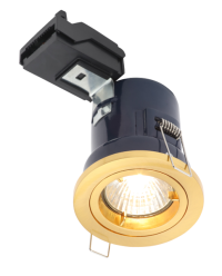 Fixed Fire rated Downlight Satin Brass - Image 2
