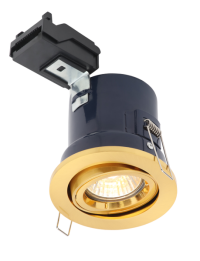 Adj Fire Rated Downlight Satin Brass - Image 2