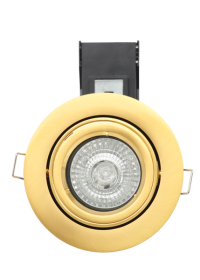 Adj Fire Rated Downlight Satin Brass - Image 3
