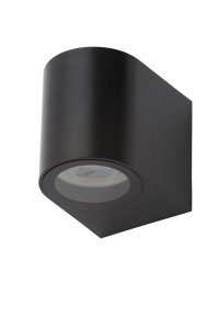 Iona 1lt Wall Light ABS+PC IP44 Max 5W LED Black - Image 2
