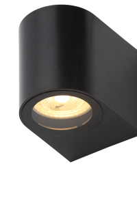 Iona 1lt Wall Light ABS+PC IP44 Max 5W LED Black - Image 4