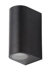 Iona 2lt Wall Light ABS+PC IP44 Max 5W LED Black - Image 2