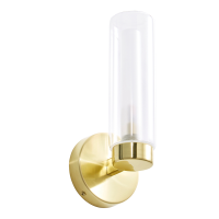 Sparti 1lt Wall Light IP44 SBrass/Clear - Image 5