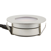 35mm Round Recessed Plinth Light Aluminium 3000k - Image 2