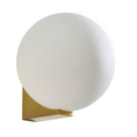 Thiva 1lt Wall Light IP44 SatBrass/Opal - Image 2