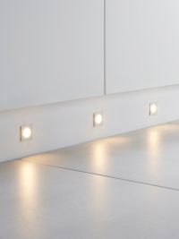 35mm Square Recessed Plinth Light Aluminium 3000k - Image 3