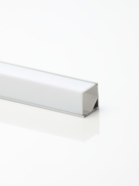 2m Aluminum 45deg Corner Profile Silver Opal Cov - Image 2