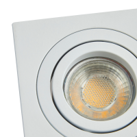 Pasto Single Alum Sq Adj DL GU10 White - Image 3