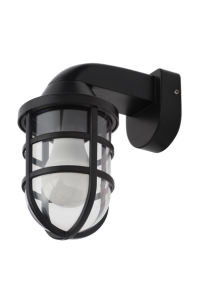 Jura 1 x E27 ABS+PC Wall Light Black IP44 Black - Image 2