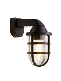 Jura 1 x E27 ABS+PC Wall Light Black IP44 Black - Image 5