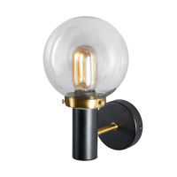 Arras 1LT G9 Bathroom Wall Light IP44 Blk/SBrs/Clr - Image 2