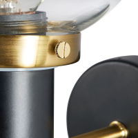 Arras 1LT G9 Bathroom Wall Light IP44 Blk/SBrs/Clr - Image 3
