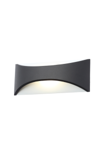 Stroud 12w LED Wall Light Blk - Image 2