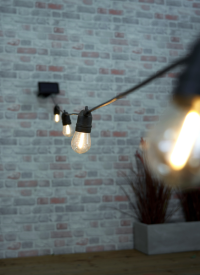 Wye IP44 Solar 10lt Festoon w 0.5w E27 Lamps Black - Image 4