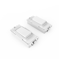 1 Gang Slim Grid Kinetic Switch White - Image 3