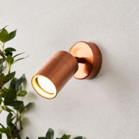 Leto IP65 1lt GU10 Adj Wall Light Copper - Image 2