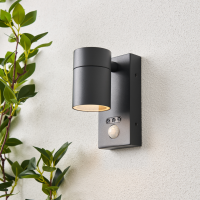 Leto IP65 1lt Fixed GU10 Wall Light w OR PIR Anth - Image 2