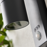 Leto IP65 1lt Fixed GU10 Wall Light w OR PIR Anth - Image 3
