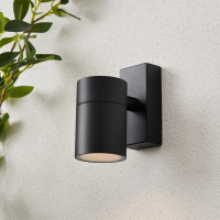 Leto IP65 Fixed Up or Down GU10 Wall Light Black - Image 2