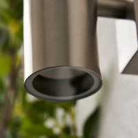 Leto IP65 Fixed Up or Down GU10 Wall Light SST - Image 3