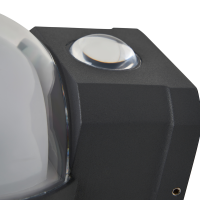 Anmo 2 x 1w + 3w CCT 3/45/6k Globe Wall Light IP54 Anth - Image 2