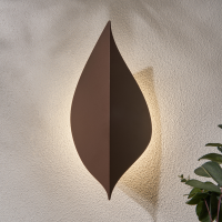 Alani 9w LED Leaf Style Wall Light IP65 Rust - Image 2