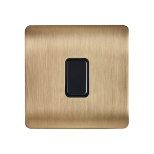 Kinetic Plated 1 Gang Grid Switch Satin Brass
