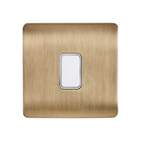Kinetic Plated 1 Gang Grid Switch Satin Brass - Image 2