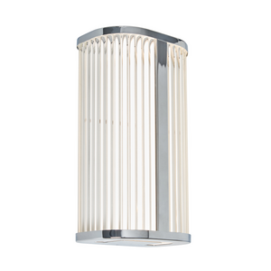 Nayru 8w LED Wall Light CCT 3/4k IP44 Chrome/Opal