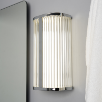 Nayru 8w LED Wall Light CCT 3/4k IP44 Chrome/Opal - Image 2