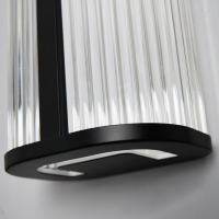 Nayru 8w LED Wall Light CCT 3/4k IP44 Black/Opal - Image 3