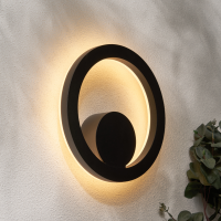 Eclipse 12w LED Wall Light IP65 Black - Image 2