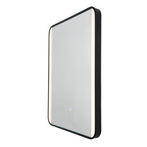 Lori CCT LED Rect Framed Mirror MBLK Motion/Demist